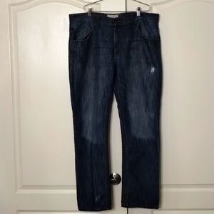 Colours Alexander Julian Mens 36x32 minimal distressed blue jeans